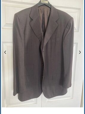 Kiton Brown 3 Button Suit Jacket